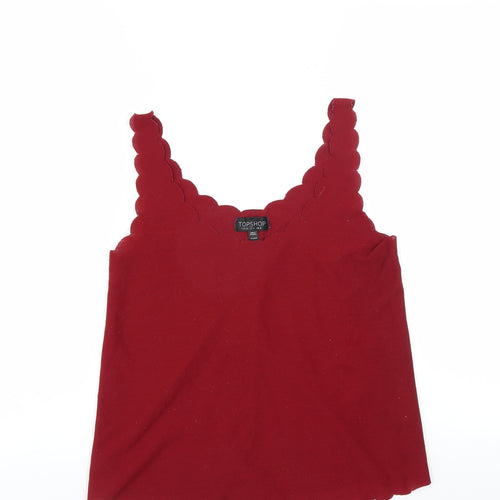 Topshop Womens Red   Basic Tank Size 8