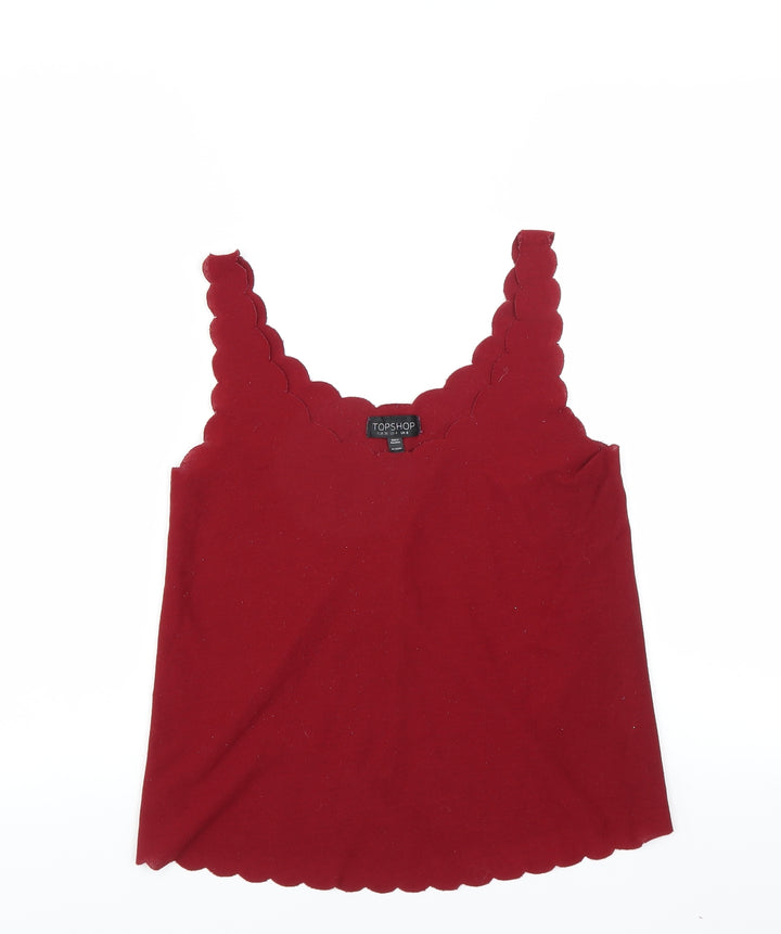 Topshop Womens Red   Basic Tank Size 8