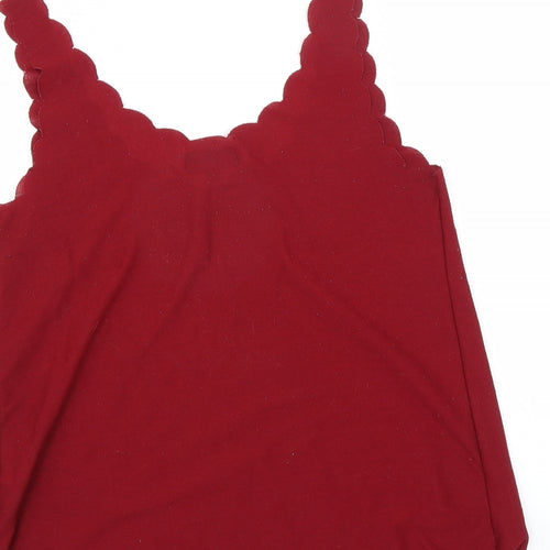 Topshop Womens Red   Basic Tank Size 8