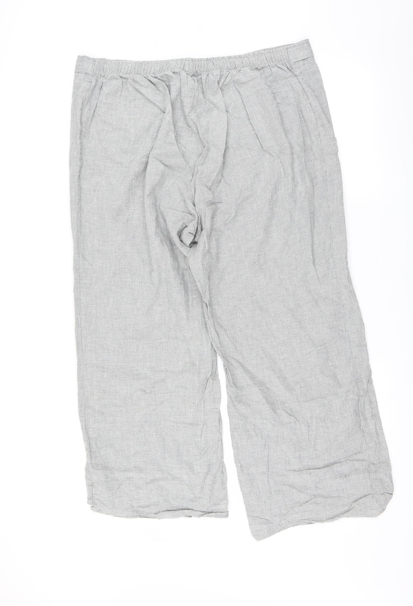 Evans Womens Grey Herringbone  Trousers  Size 24 L27 in