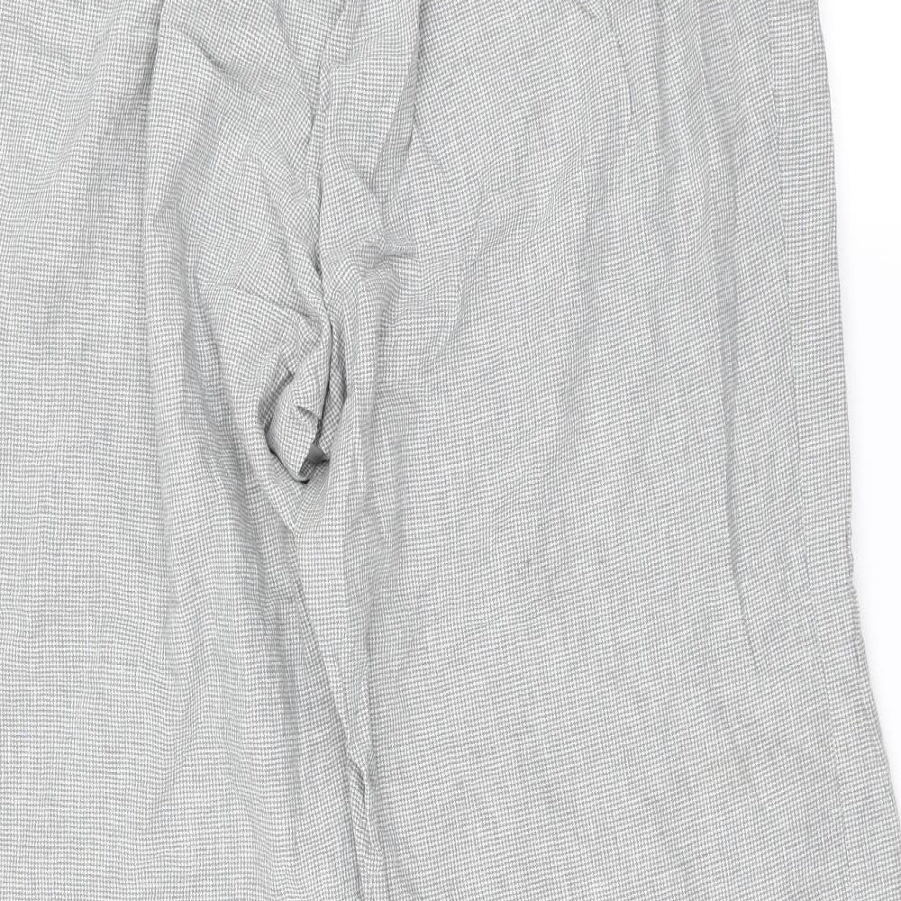 Evans Womens Grey Herringbone  Trousers  Size 24 L27 in