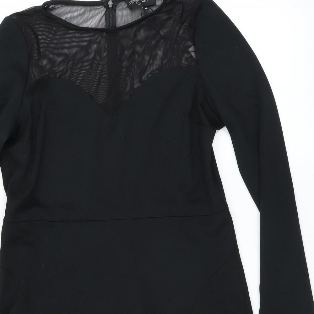 Abbey Clancy Womens Black   Fit & Flare  Size 16