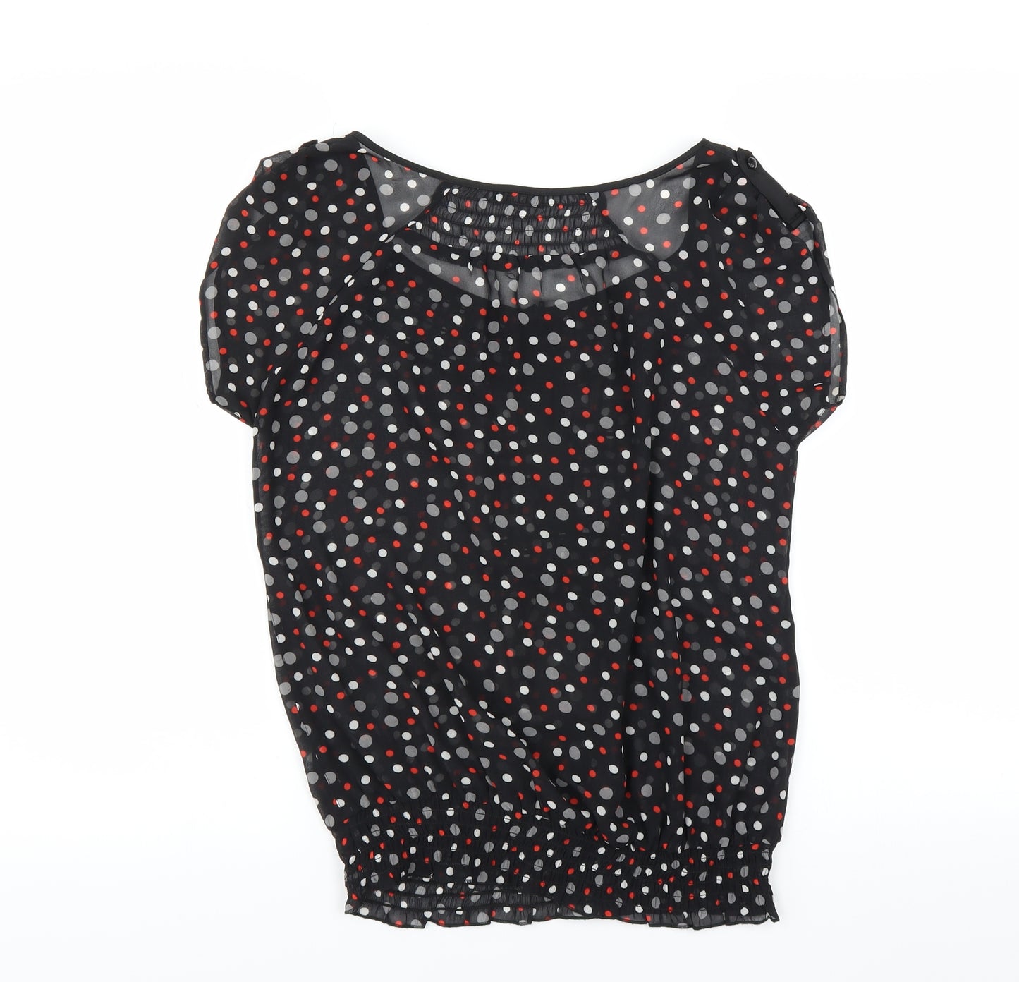 Jasper Conran Womens Black   Basic Blouse Size 8  - sheer
