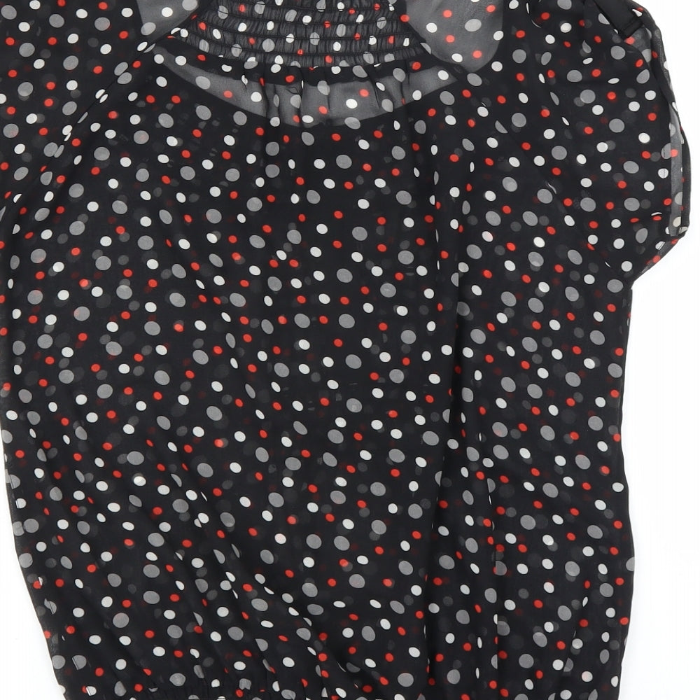 Jasper Conran Womens Black   Basic Blouse Size 8  - sheer