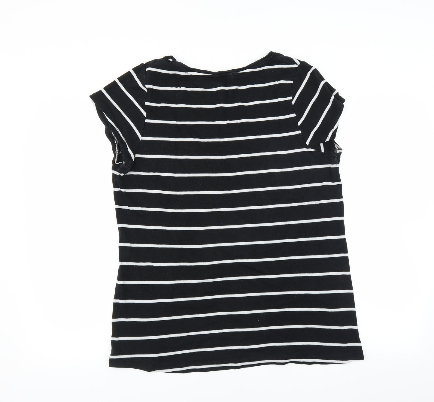 George Womens Black Striped  Basic T-Shirt Size 20