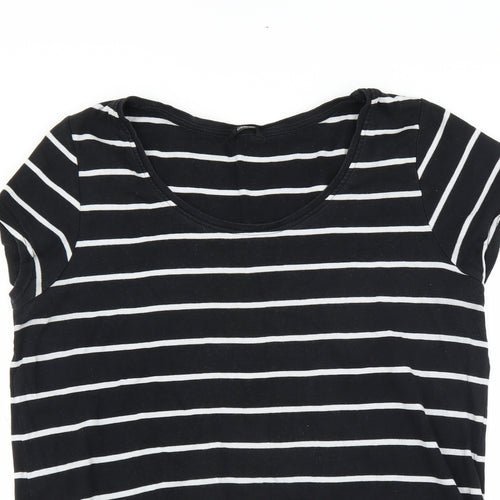 George Womens Black Striped  Basic T-Shirt Size 20