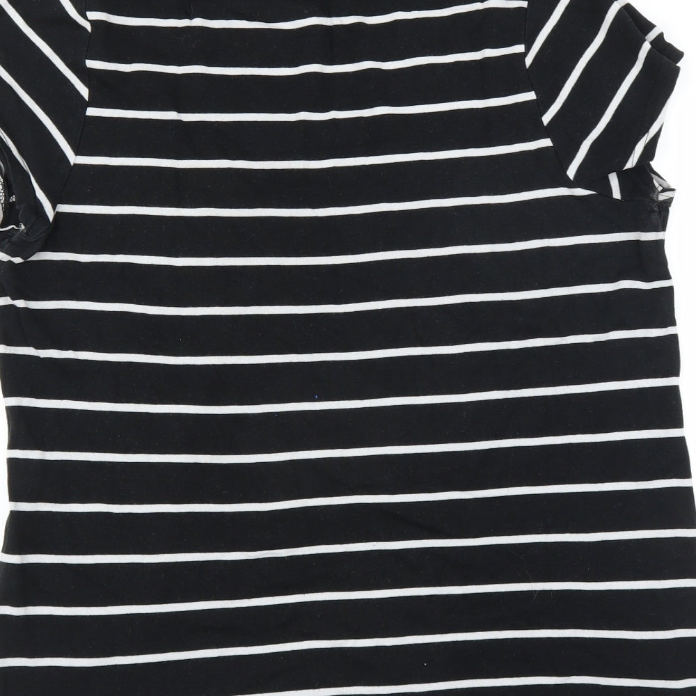 George Womens Black Striped  Basic T-Shirt Size 20