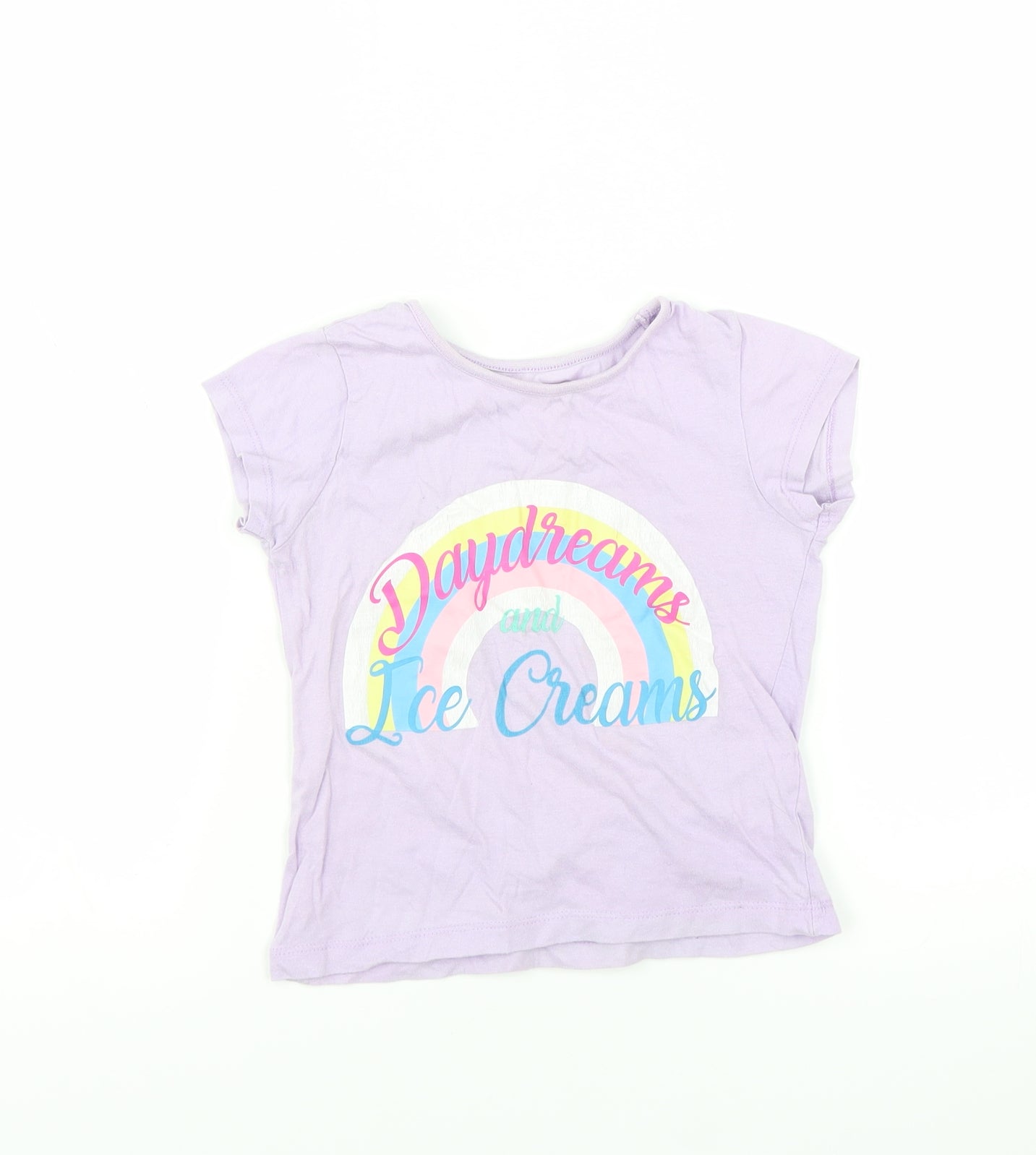 Pep & Co Girls Purple   Basic T-Shirt Size 3-4 Years