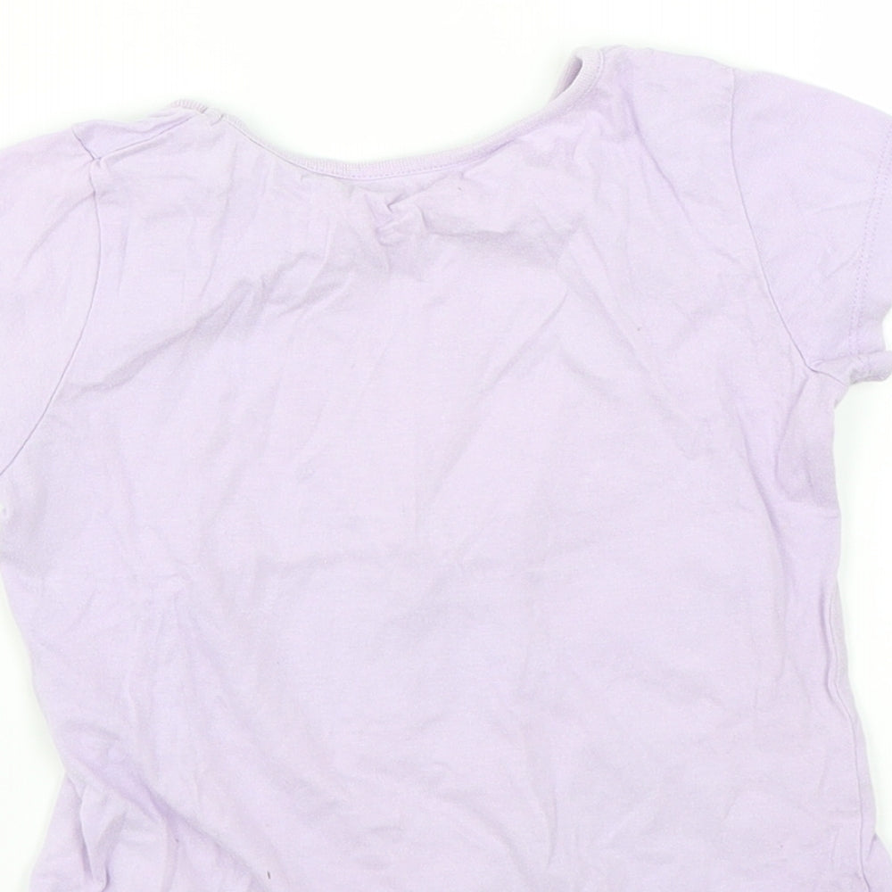 Pep & Co Girls Purple   Basic T-Shirt Size 3-4 Years