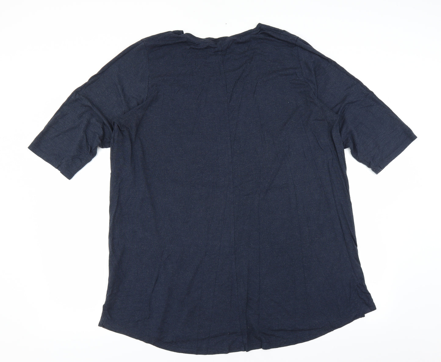 Yours Womens Blue   Basic T-Shirt Size 22  - BUTTERFLIES