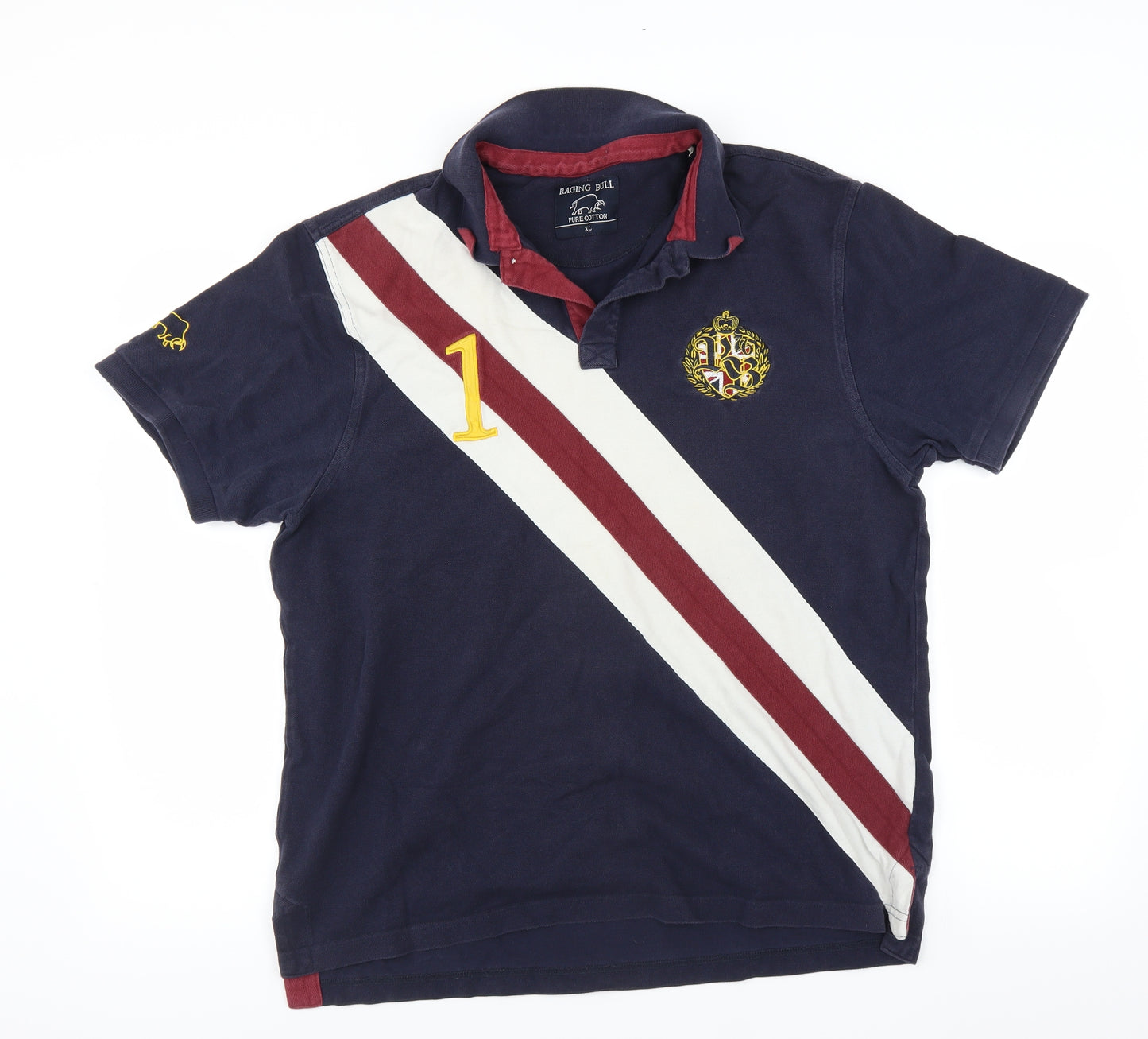 Raging Bull Mens Blue    Polo Size XL