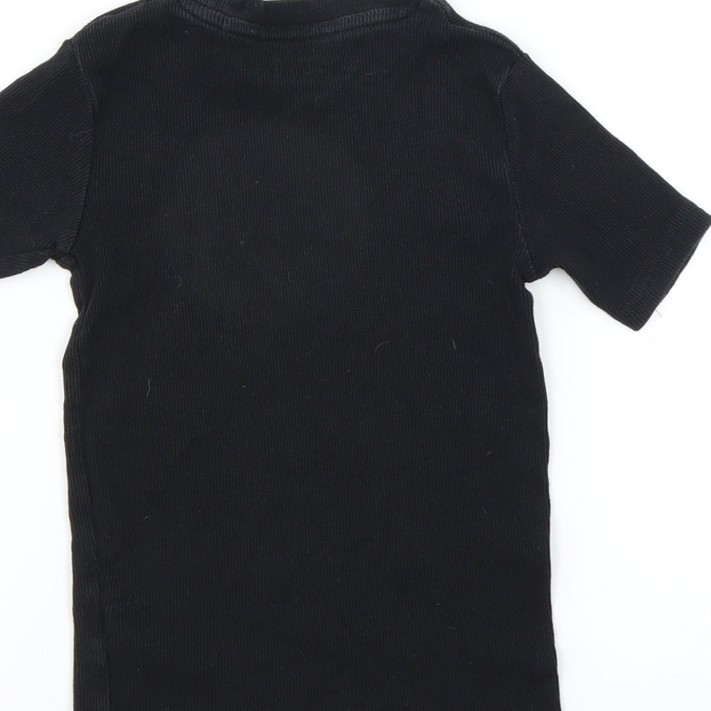 NEXT Girls Black   Basic T-Shirt Size 7 Years
