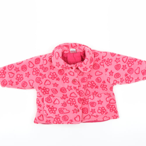 NEXT Girls Pink  Fleece Jacket  Size 3-6 Months
