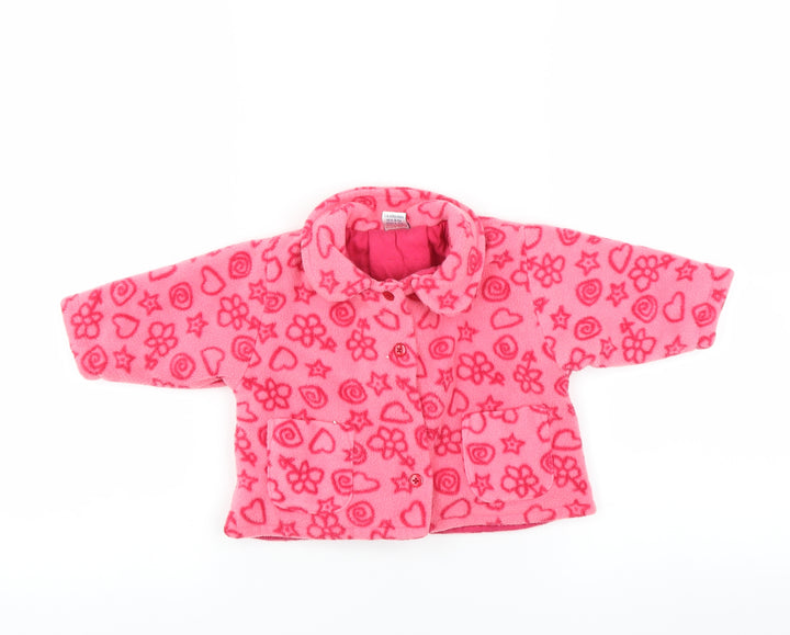 NEXT Girls Pink Fleece Jacket Size 3-6 Months