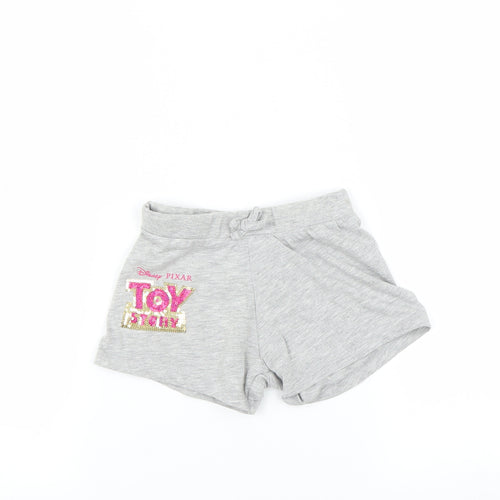Primark Girls Grey   Hot Pants Shorts Size 5-6 Years - Toy Story