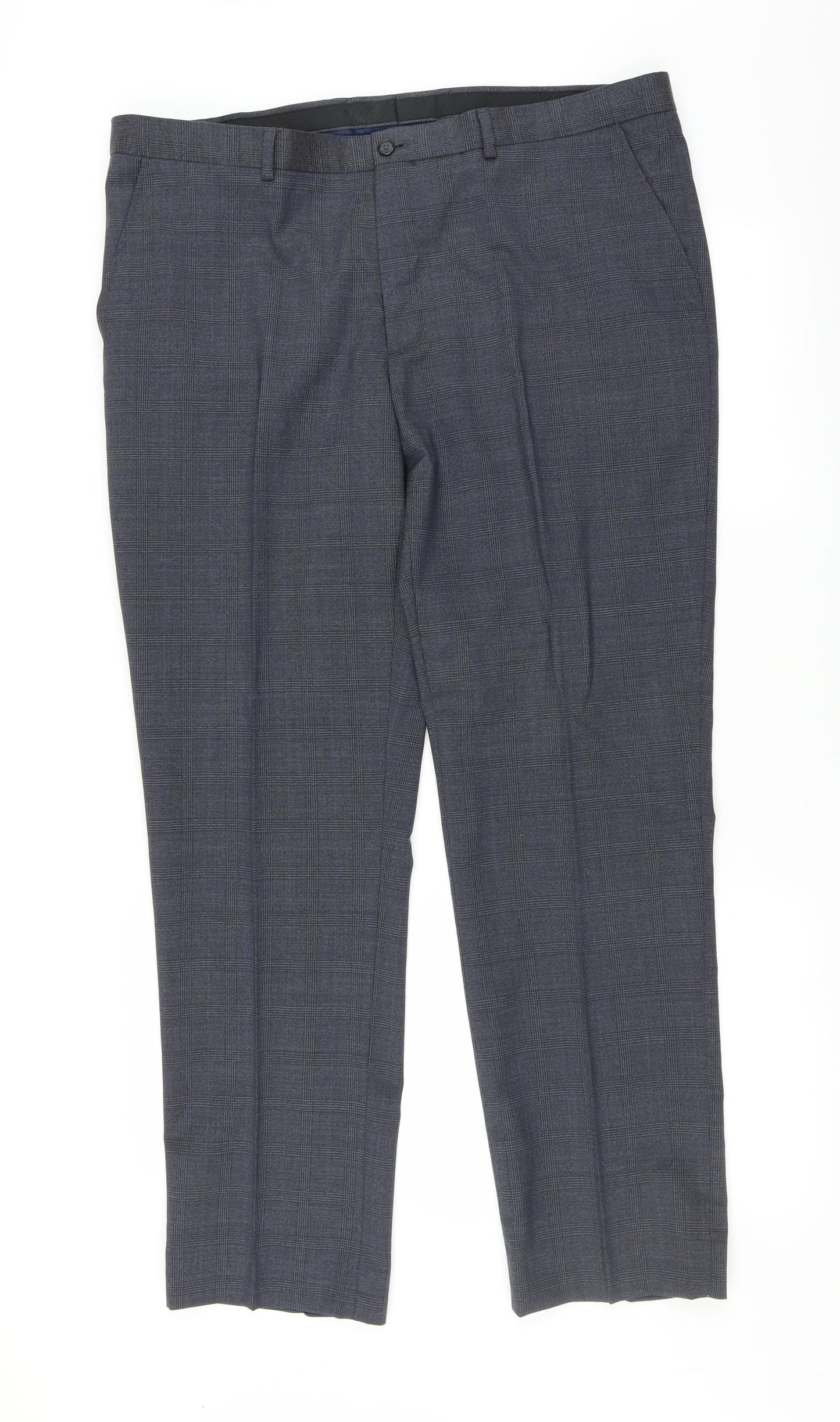 Taylor & Wright Mens Blue Check  Trousers  Size 40 in L31 in - Tailored