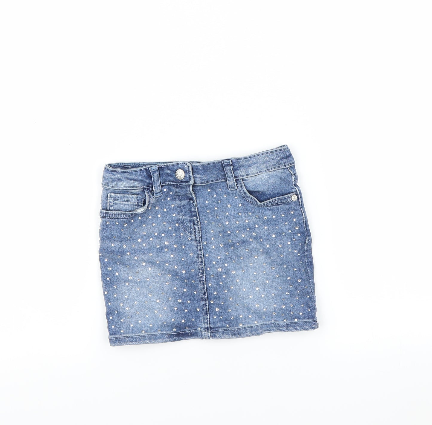 Primark Girls Blue   A-Line Skirt Size 4-5 Years