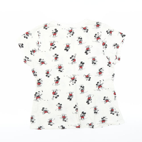 Disney Womens White   Basic T-Shirt Size 6