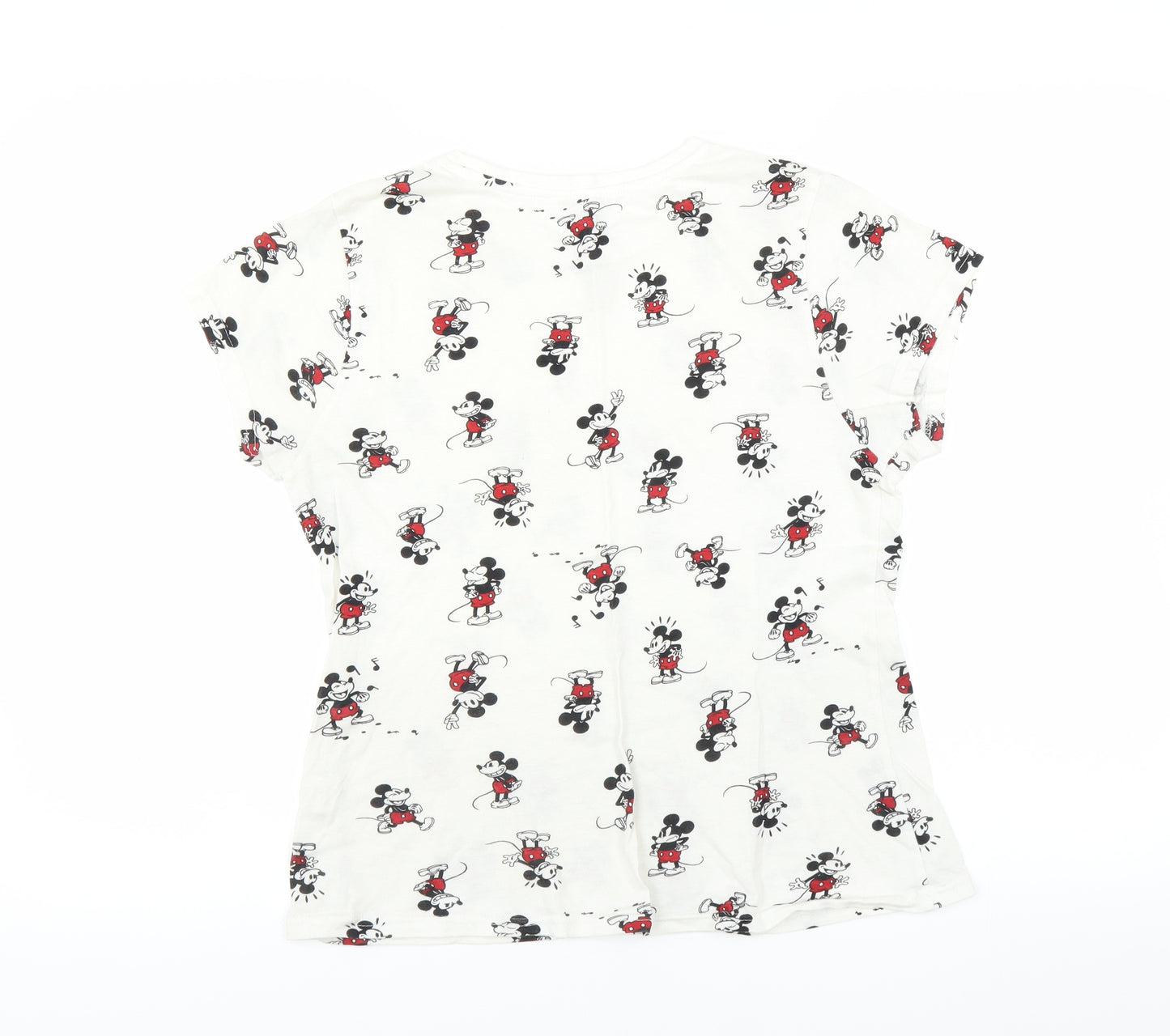 Disney Womens White   Basic T-Shirt Size 6