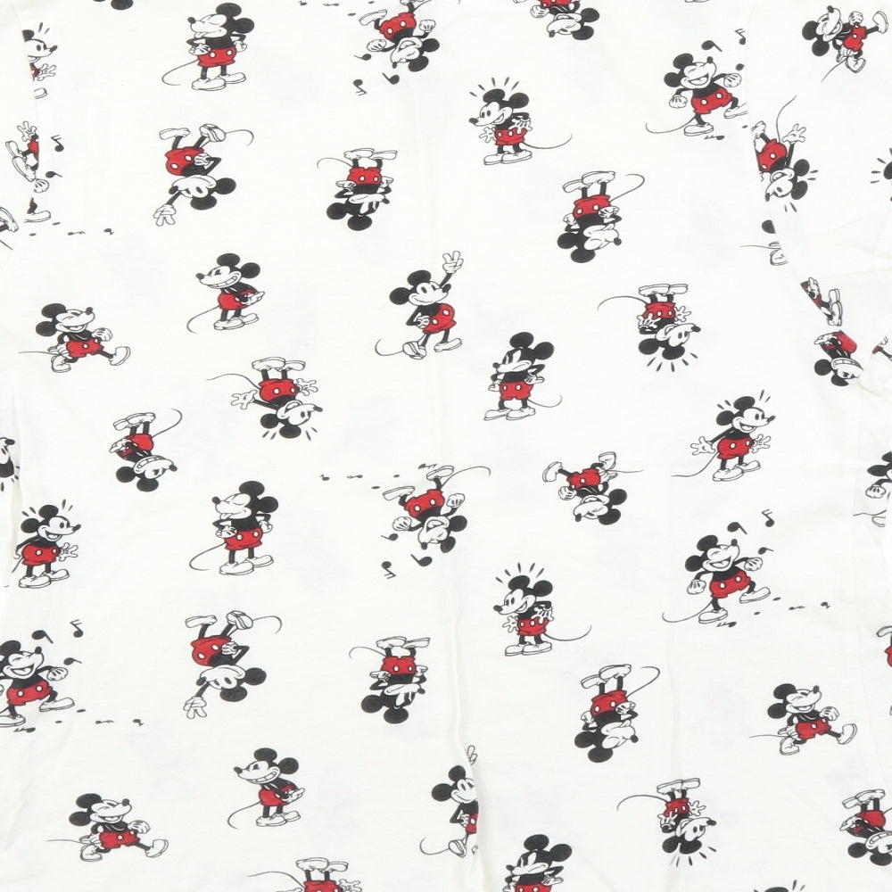 Disney Womens White   Basic T-Shirt Size 6