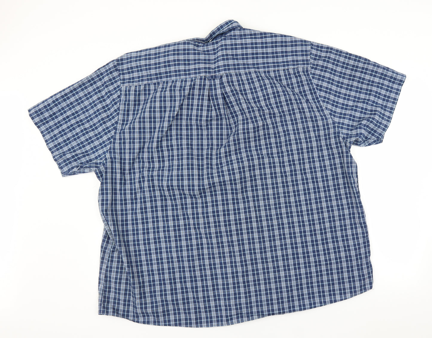 Maine New England Mens Blue Plaid   Button-Up Size 2XL