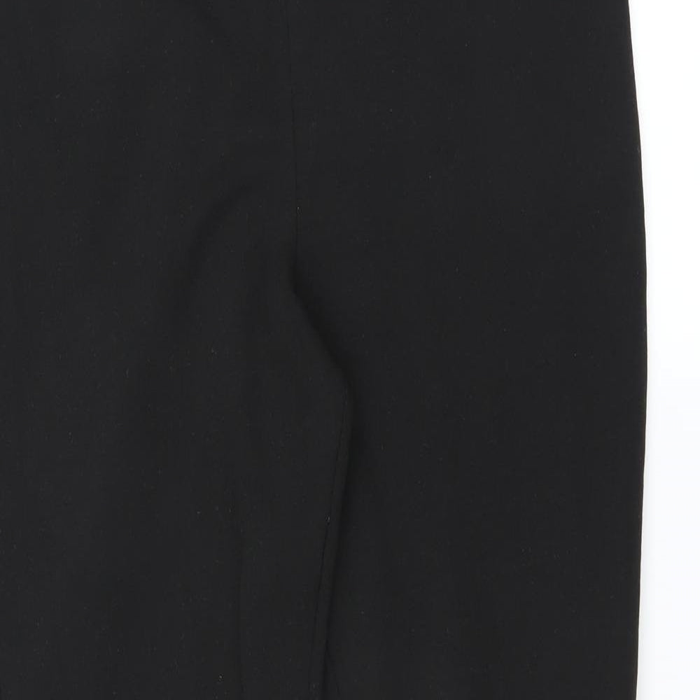 H&M Womens Black   Trousers  Size L L27 in - zip detail