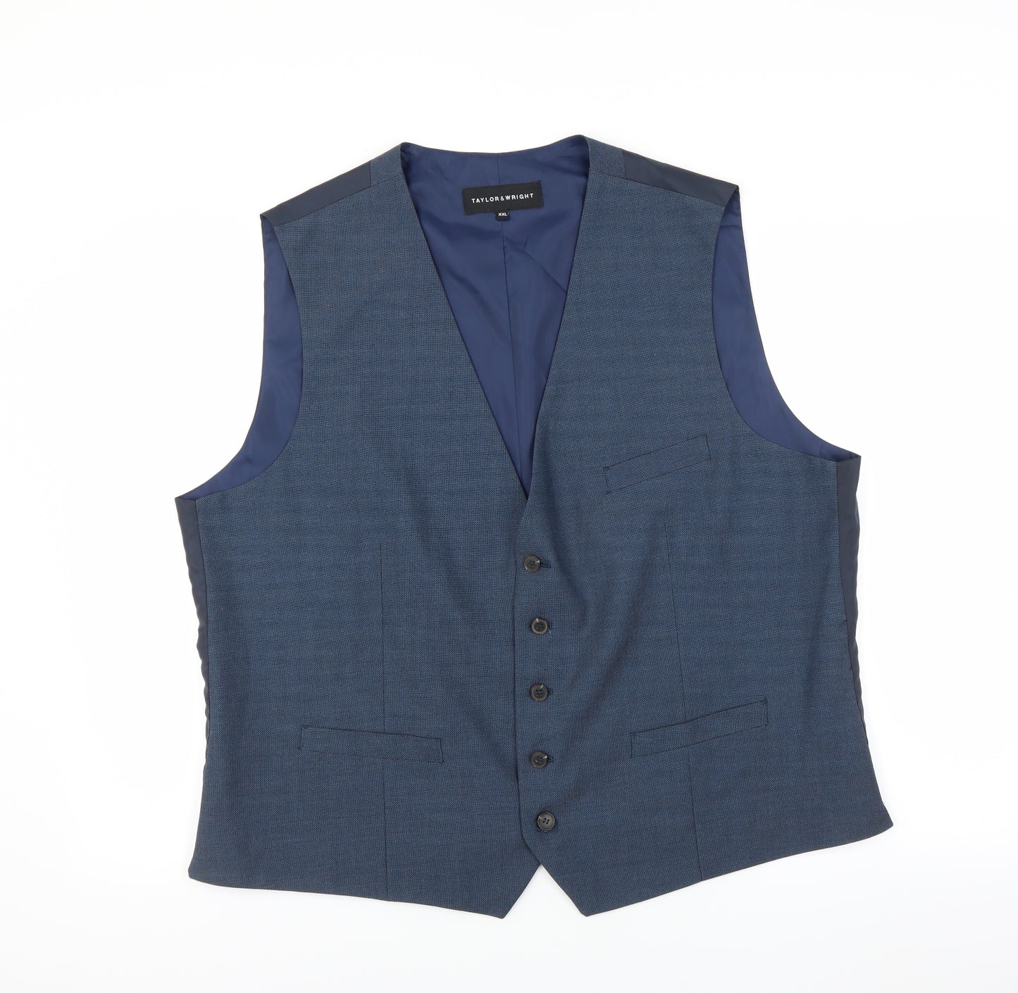 Taylor & Wright Mens Blue   Jacket Suit Waistcoat Size 2XL