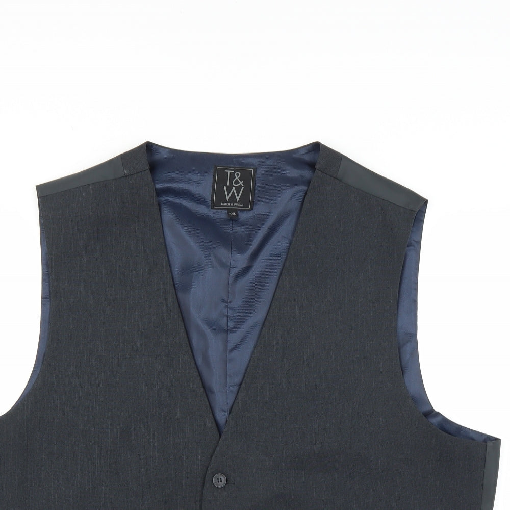 Taylor & Wright Mens Blue   Jacket Suit Waistcoat Size 2XL