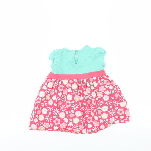 George Girls Pink Floral  Fit & Flare  Size 3-6 Months