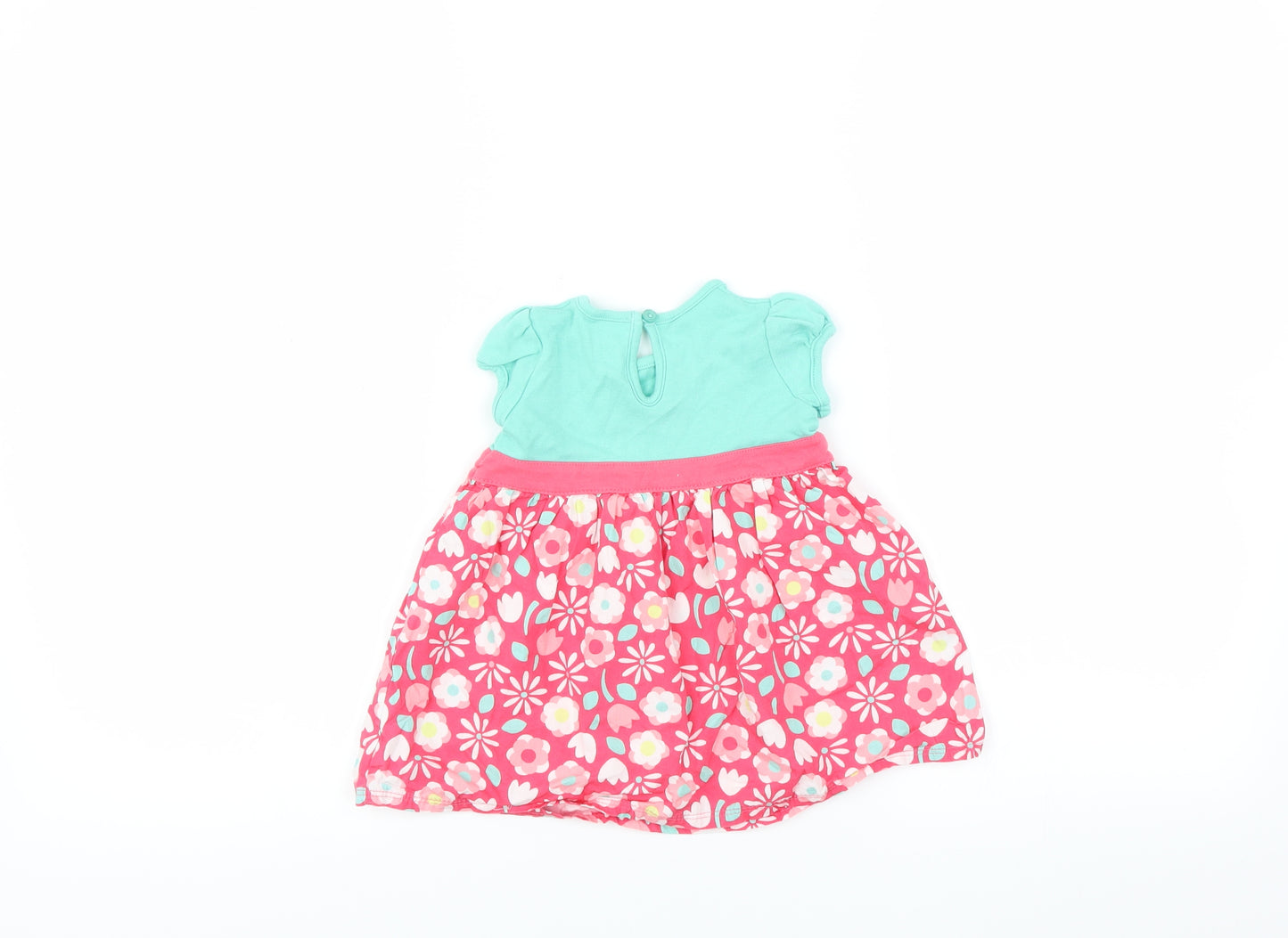 George Girls Pink Floral  Fit & Flare  Size 3-6 Months