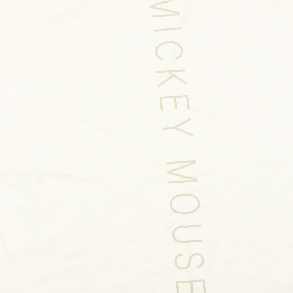 Primark Womens Ivory   Basic T-Shirt Size XL  - Mickey mouse