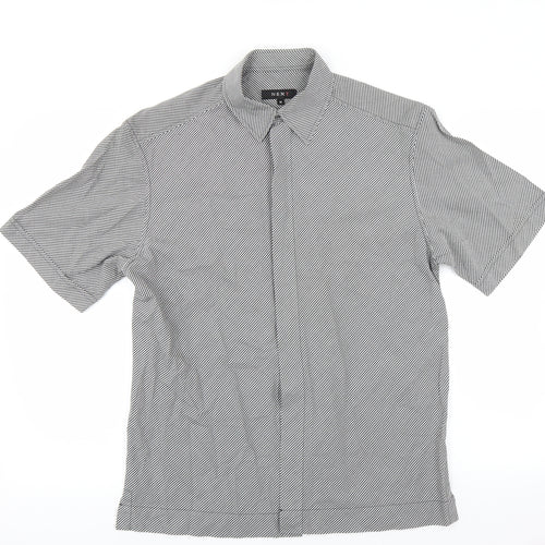NEXT Mens Black Check   Button-Up Size M