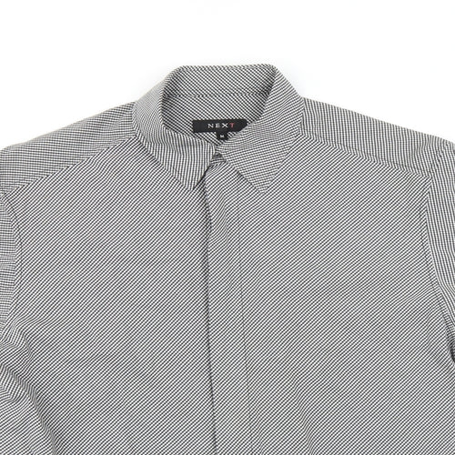 NEXT Mens Black Check   Button-Up Size M