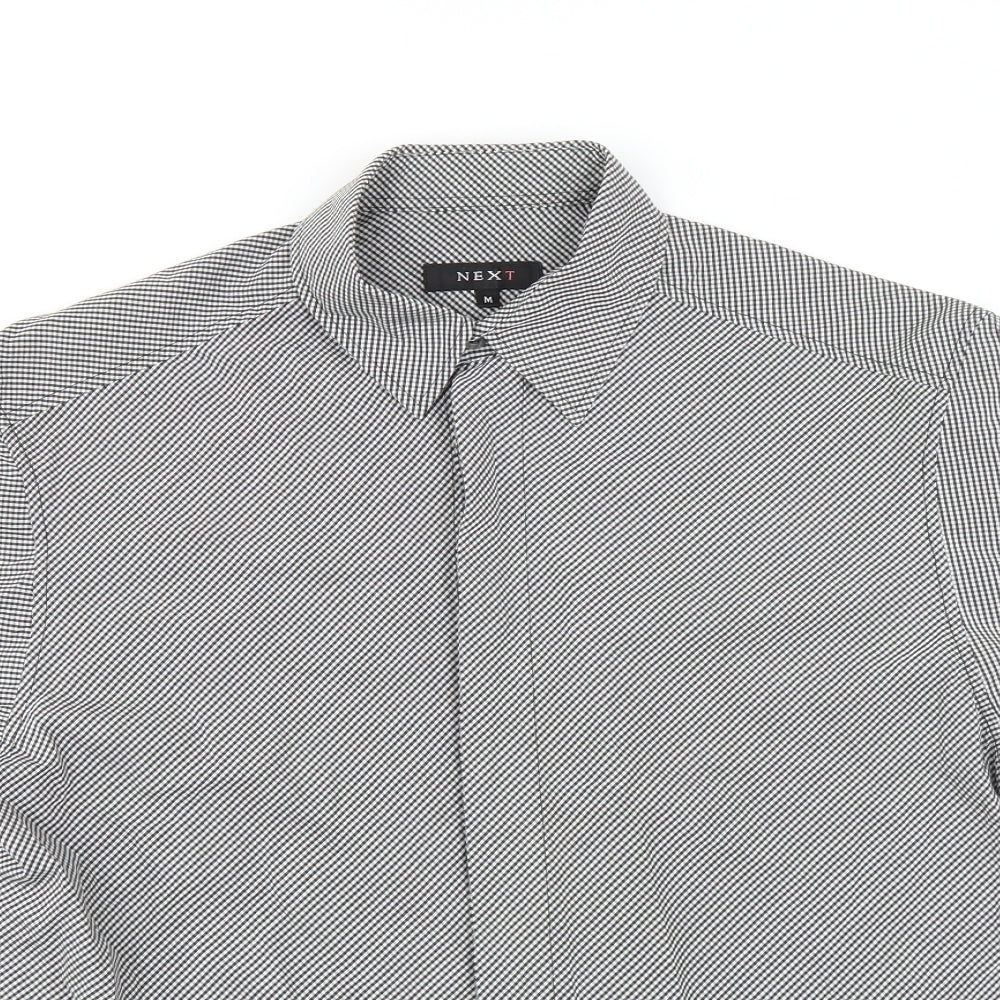 NEXT Mens Black Check   Button-Up Size M
