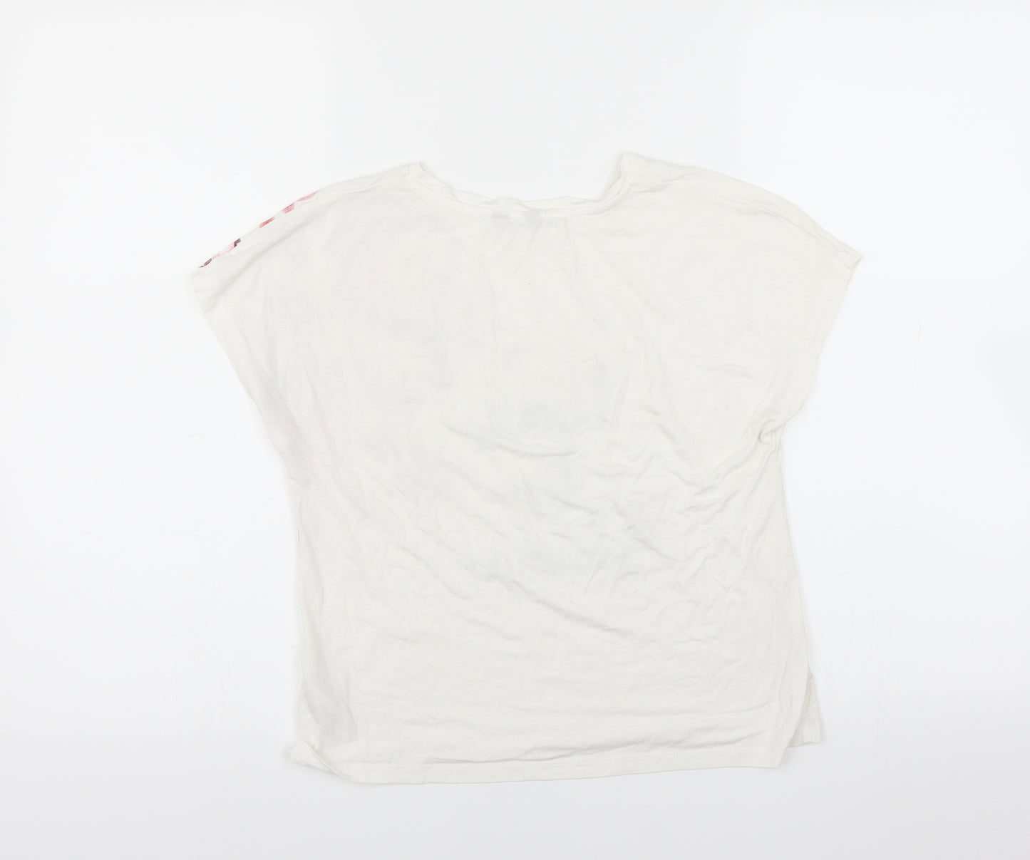 M&Co Girls White   Basic T-Shirt Size 13 Years  - time to shine