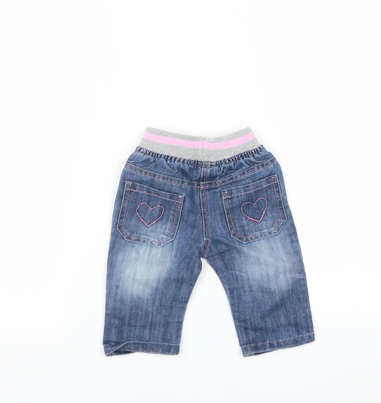 Peacocks Girls Blue   Jogger Jeans Size 3-6 Months