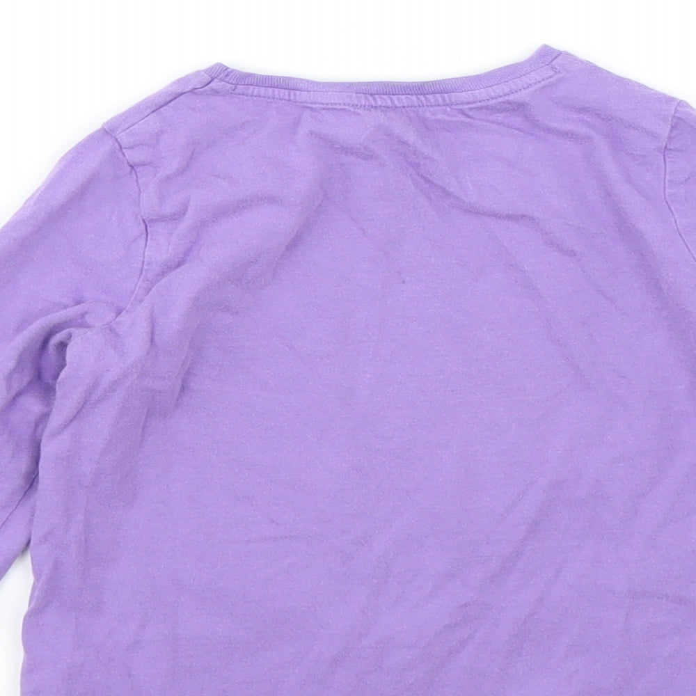 F&F Girls Purple   Basic T-Shirt Size 3-4 Years  - unicorn
