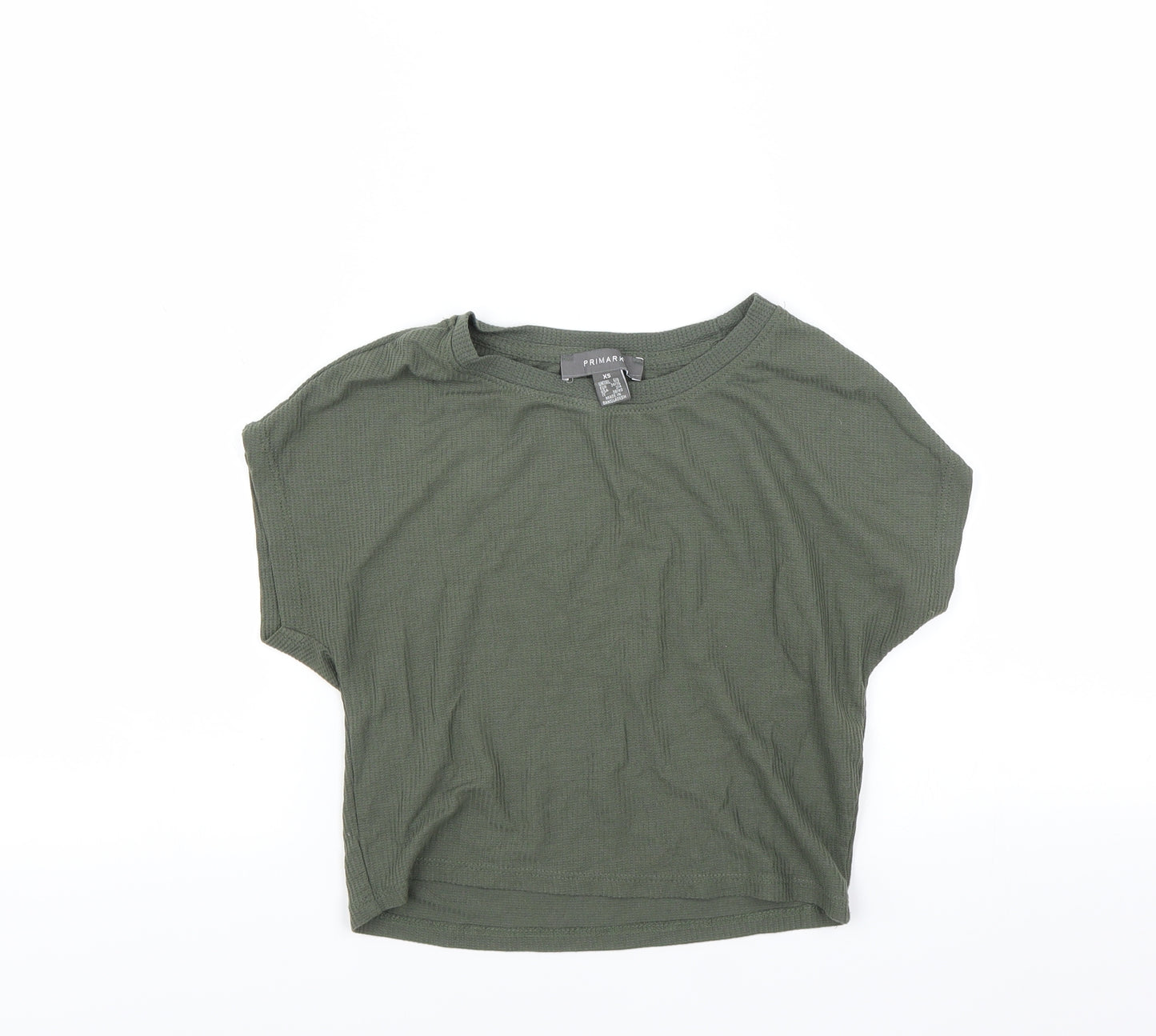 Primark Womens Green   Cropped T-Shirt Size XS