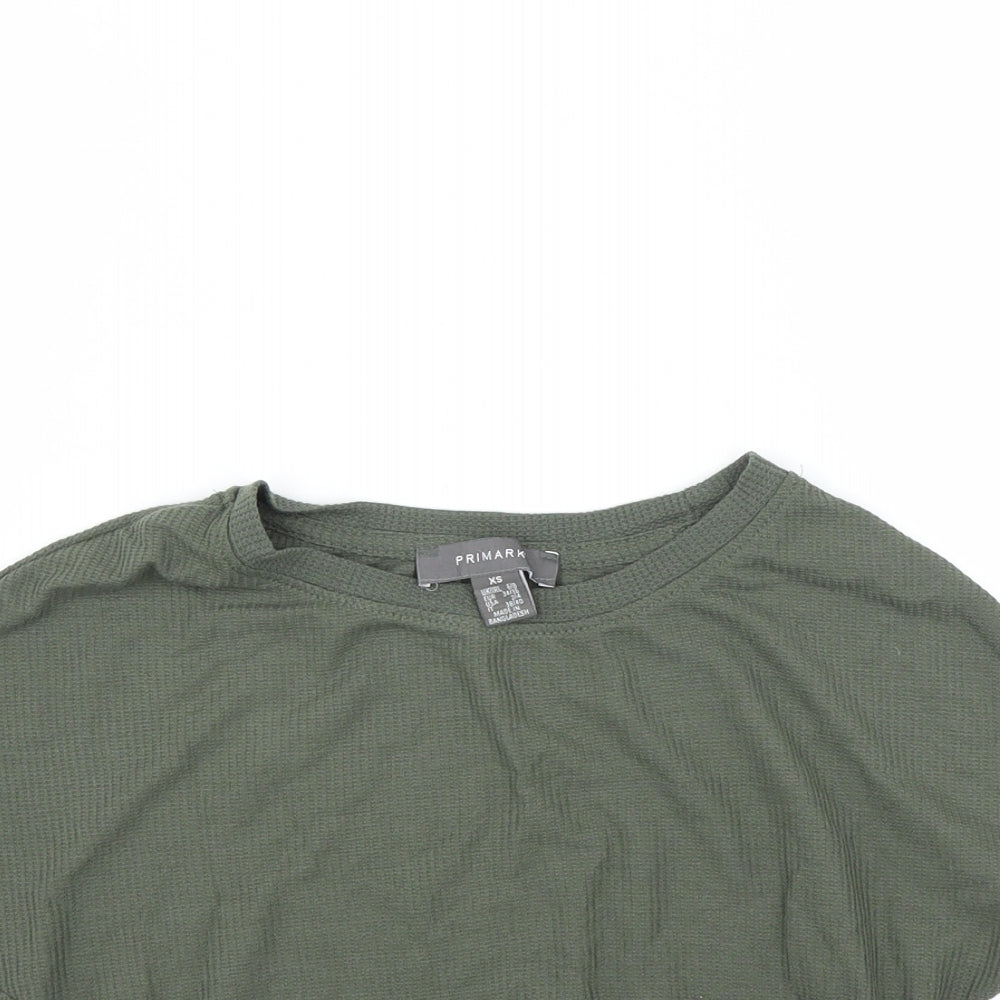 Primark Womens Green   Cropped T-Shirt Size XS