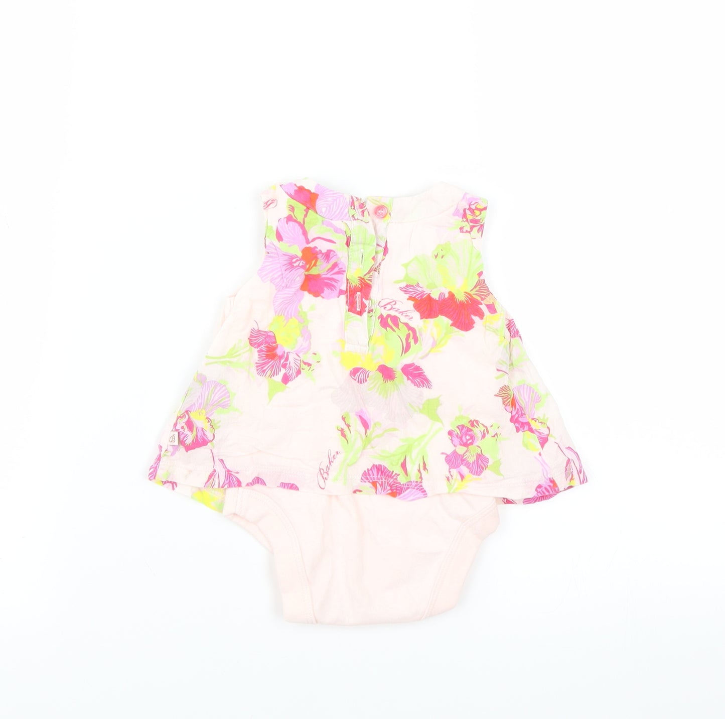 Ted Baker Girls Pink Floral  Babygrow One-Piece Size 0-3 Months