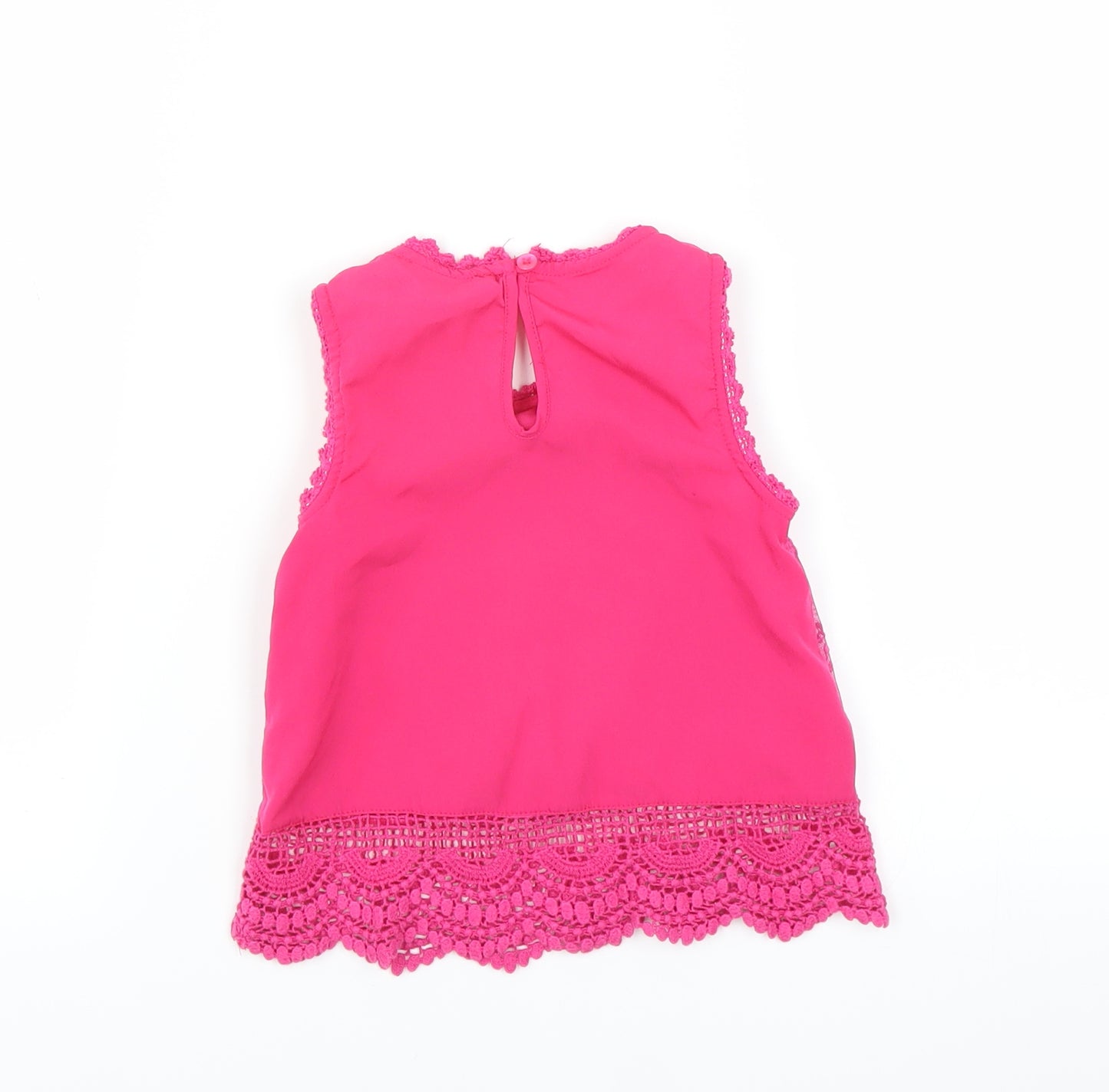 Young Dimension Girls Pink Floral  Basic Blouse Size 3-4 Years