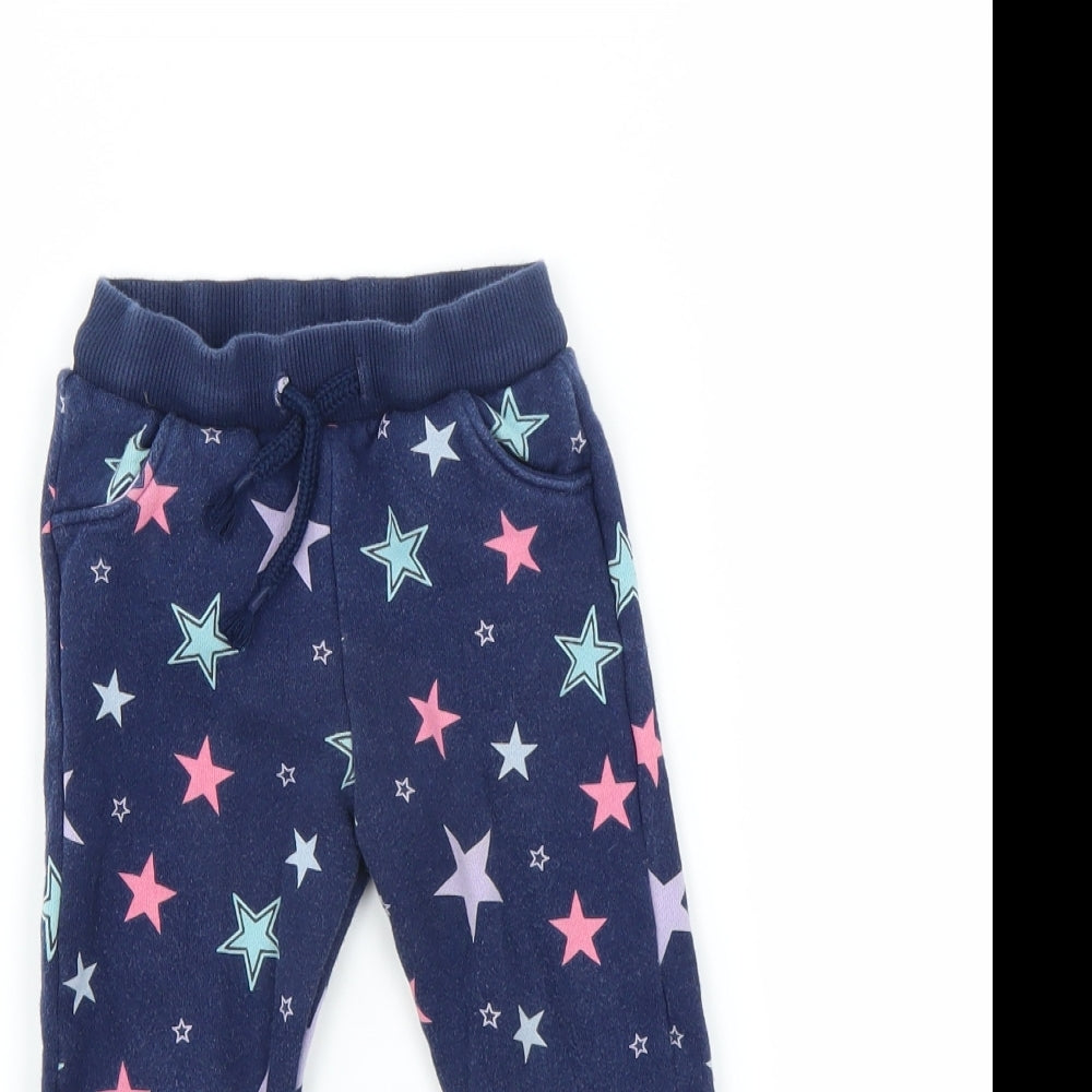 F&F Baby Blue   Jogger Trousers Size 18-24 Months  - star print