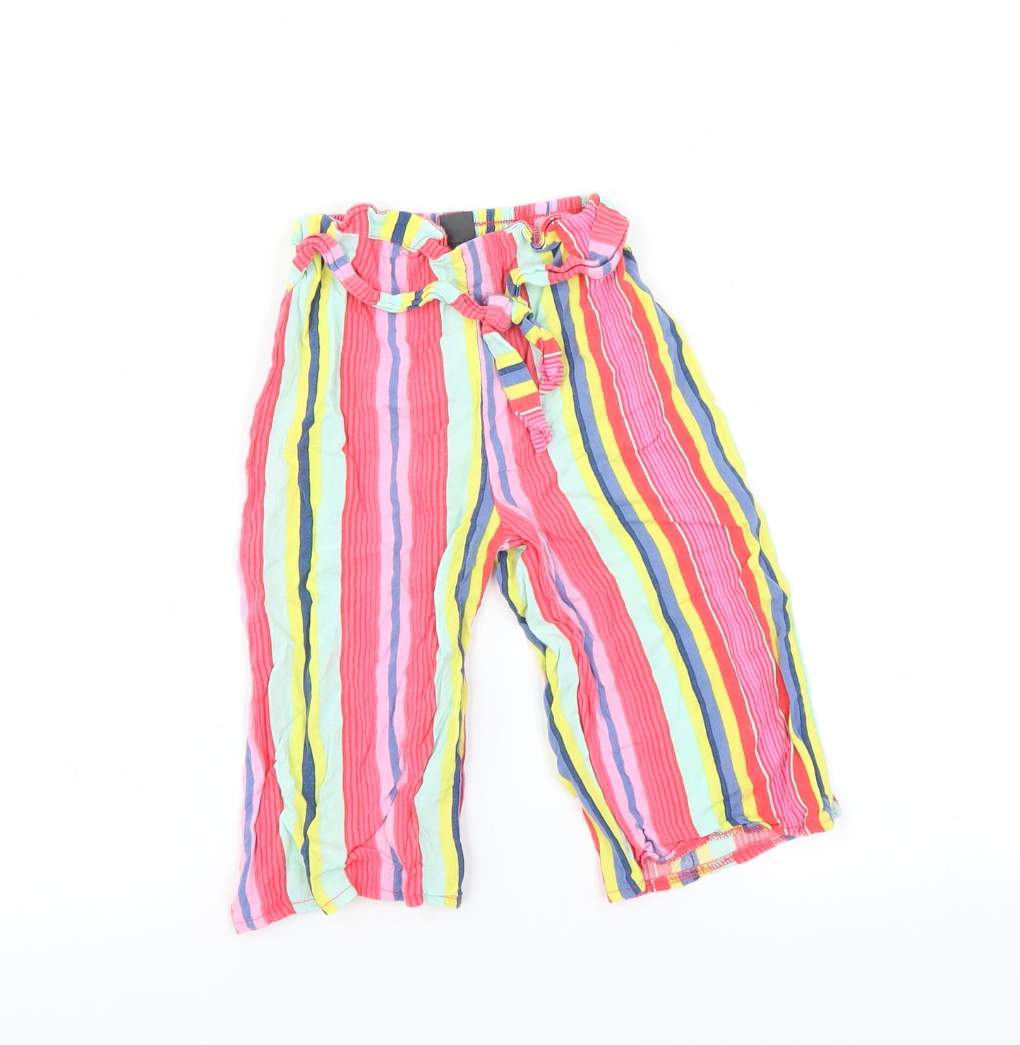 Primark Girls Multicoloured Striped   Trousers Size 3-4 Years