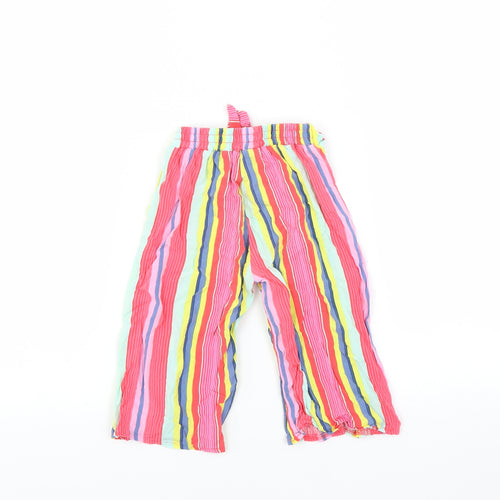 Primark Girls Multicoloured Striped   Trousers Size 3-4 Years