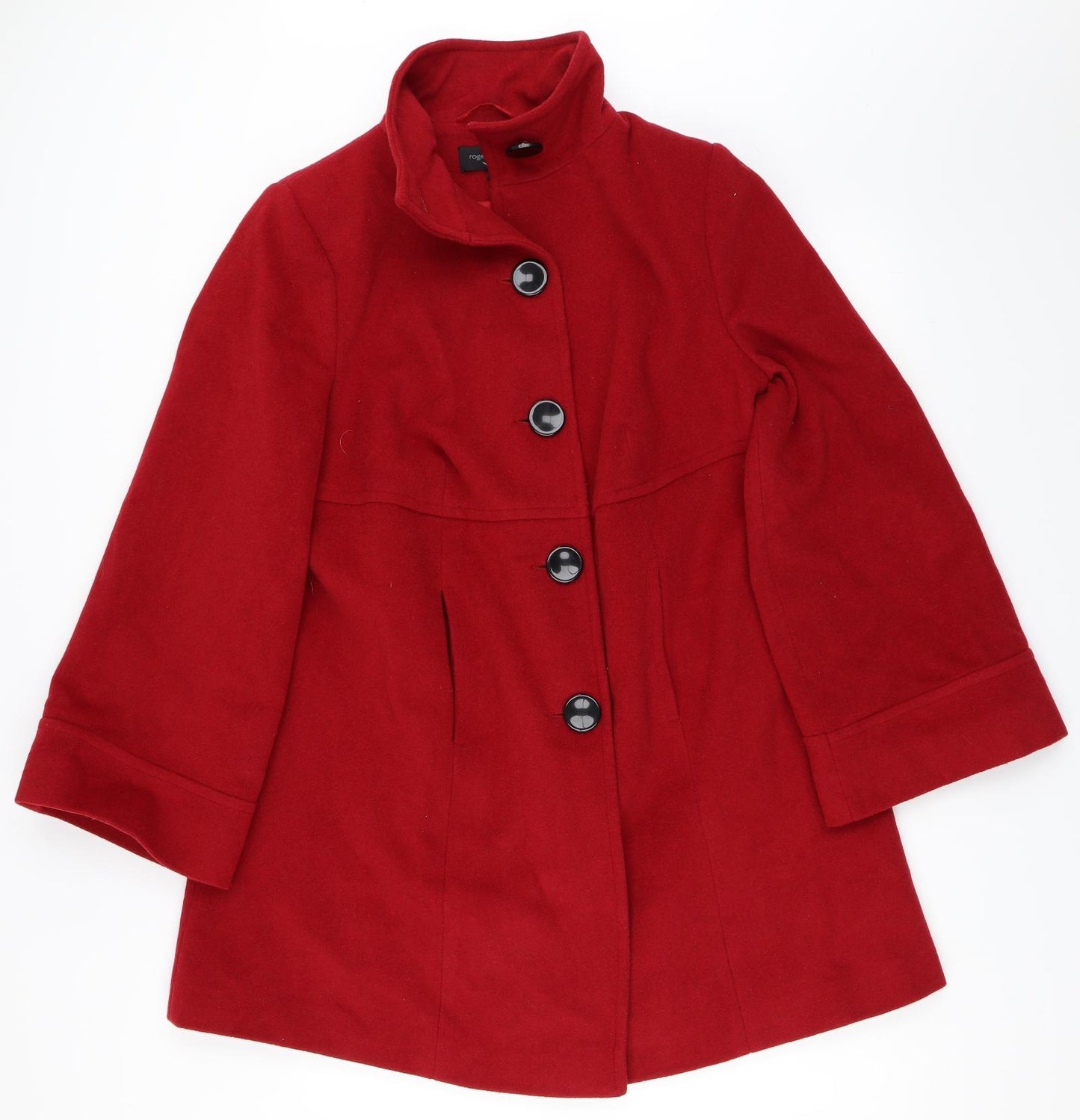 Rogers+Rogers Womens Red   Overcoat Coat Size 18