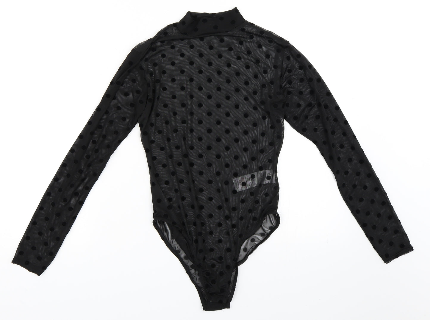 Quiz Womens Black Polka Dot  Basic Blouse Size 12  - Bodysuit