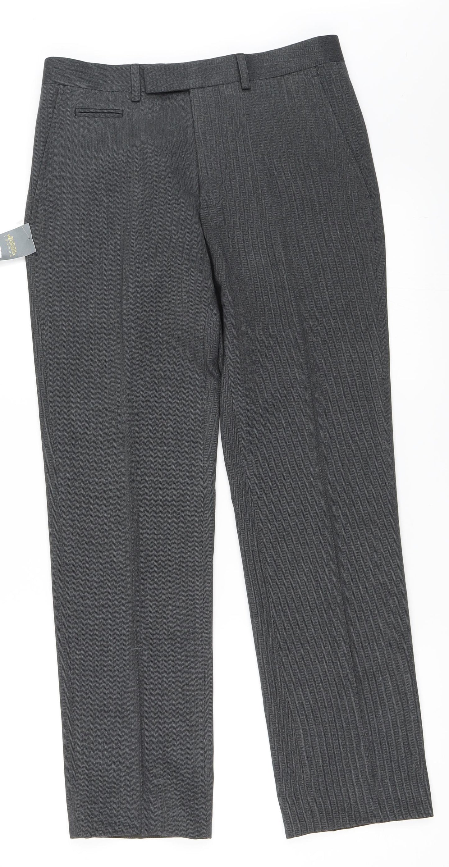 Burton Mens Grey   Trousers  Size 30 in L30 in