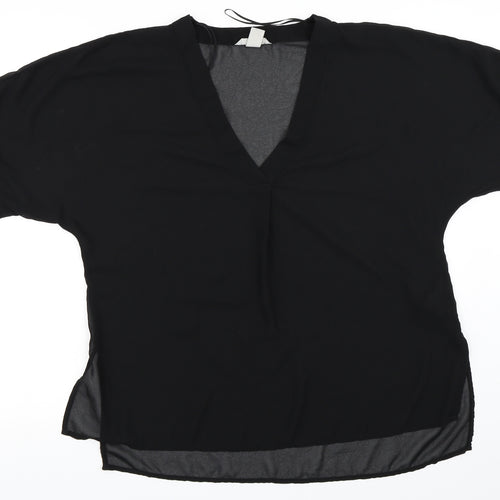 H&M Womens Black   Basic Blouse Size 34