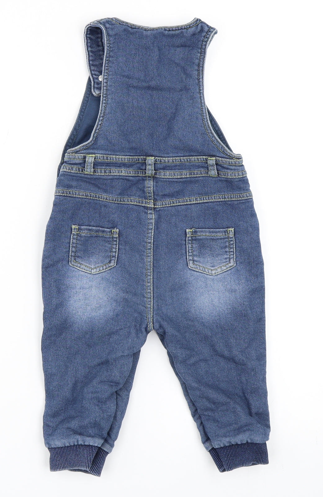Mini Club Boys Blue  Denim Dungaree One-Piece Size 9-12 Months