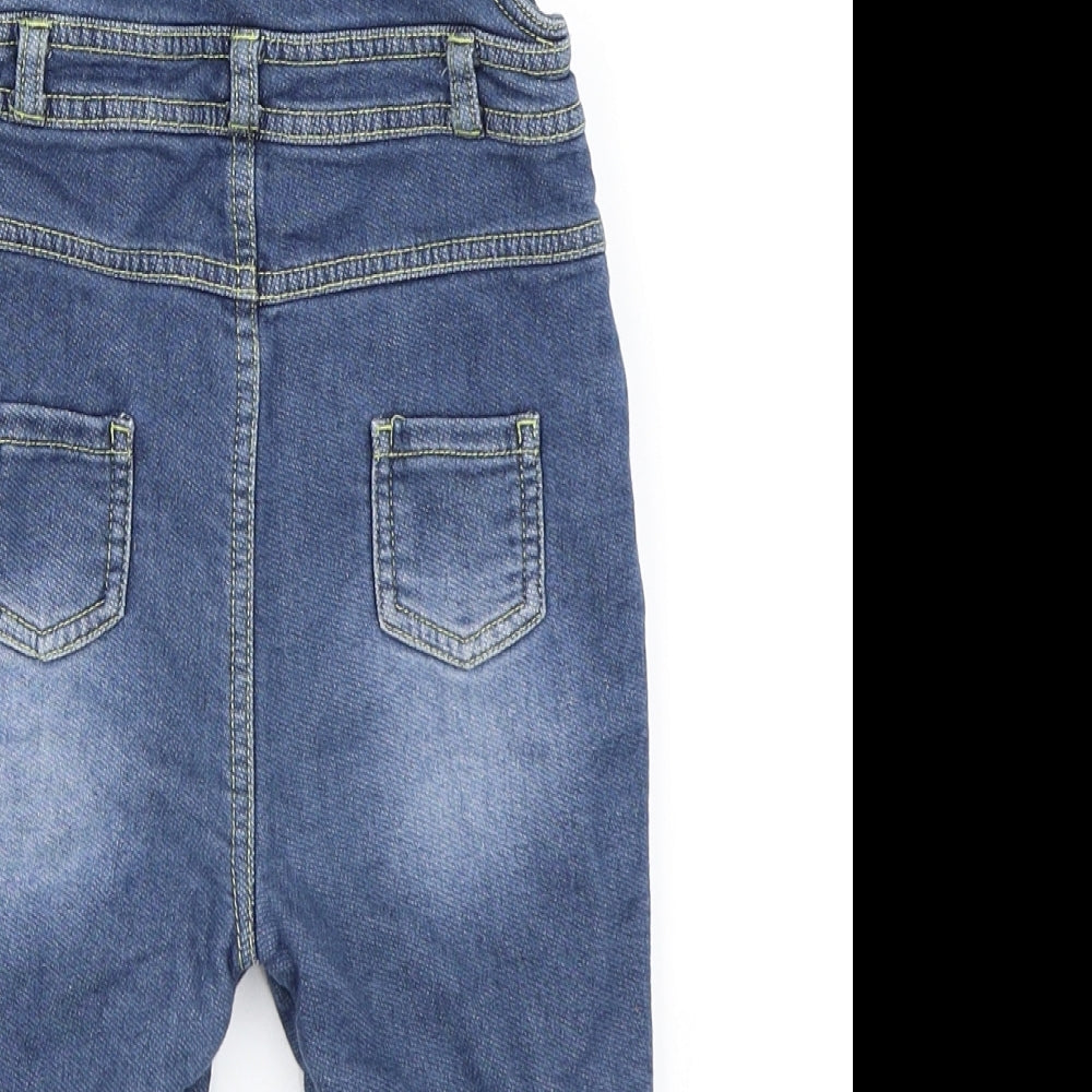 Mini Club Boys Blue  Denim Dungaree One-Piece Size 9-12 Months